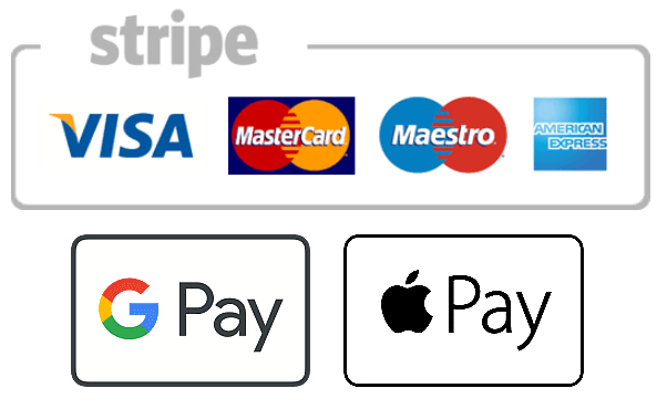 Stripe accepted card visa master card maestro
